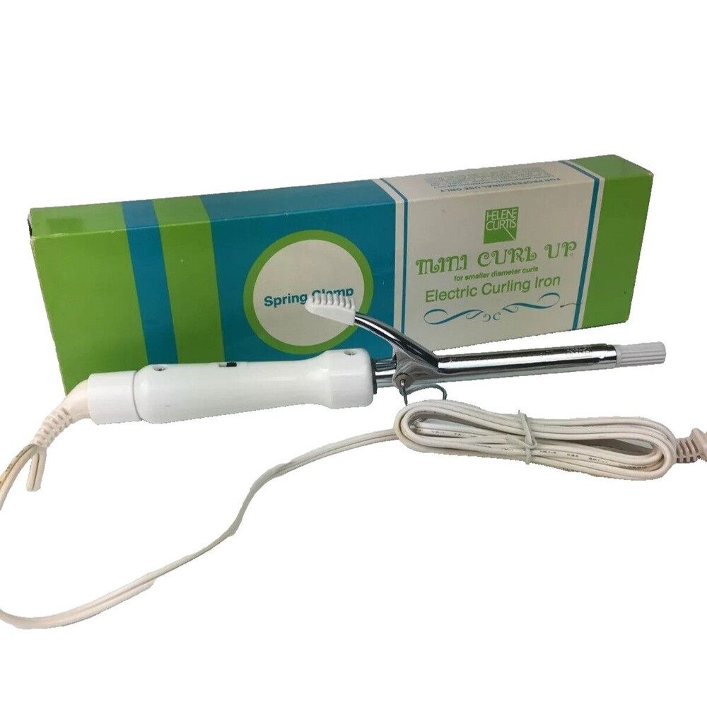 Helene Curtis Curling Iron Mini Curl Up 13 mm Spring Clamp New NOS Vintage
